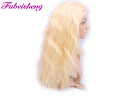 Cheveux blonds libres directement 14&quot; naturel de perruques d'avant de dentelle d'embrouillement - 28&quot;