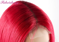 Perruque à cheveux de couleur bourguignon 99j personnalisable avec ligne de cheveux pré-pluquée